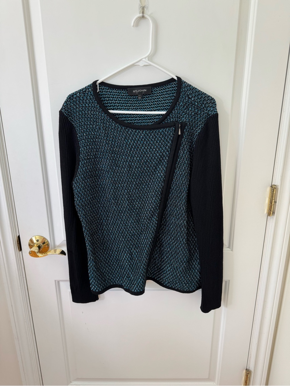 St. John Cardigan Sweater Full
Side Zip Knit L